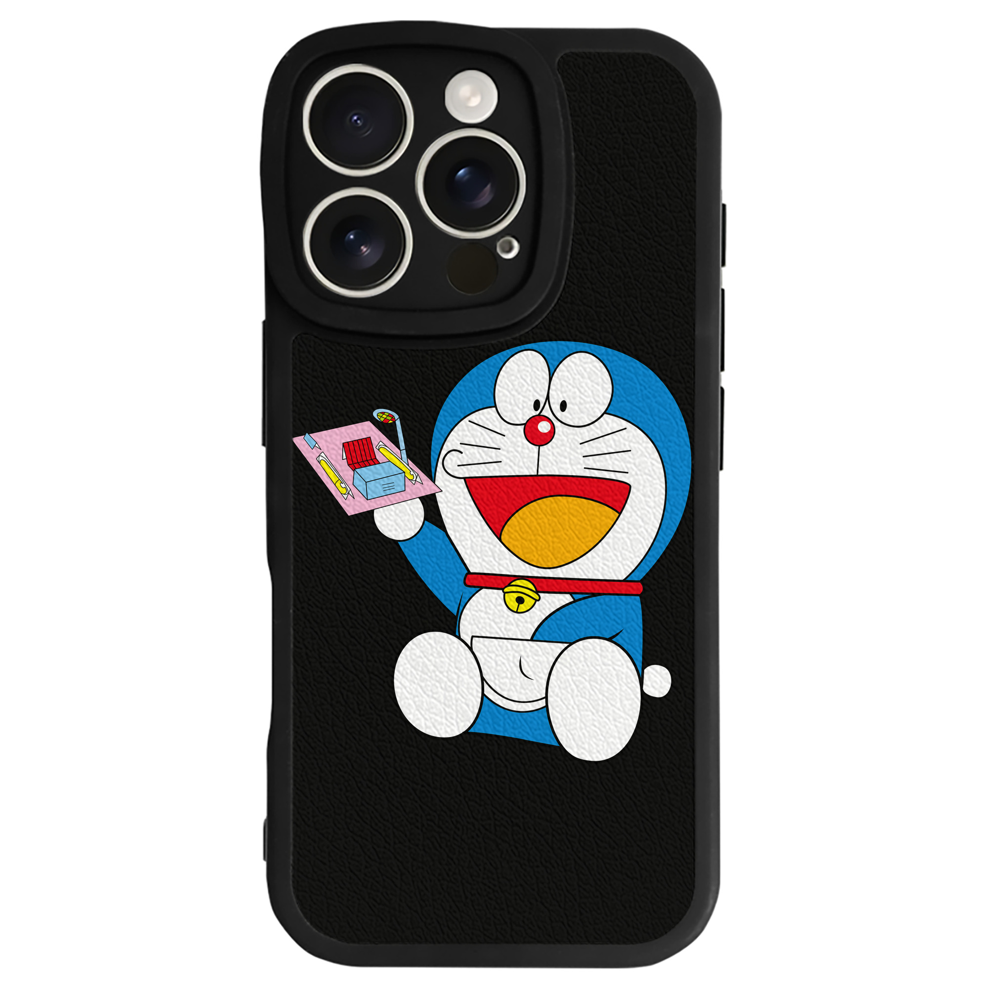 （画像用） ドラえもん Doraemon 【iPhone 16シリーズ対応】シリコンスマホケース（レザー調） 材質：シリコン